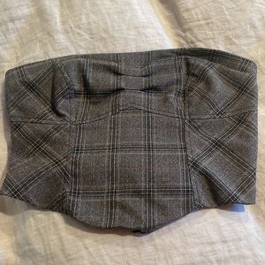 Free People Plaid Corset Top